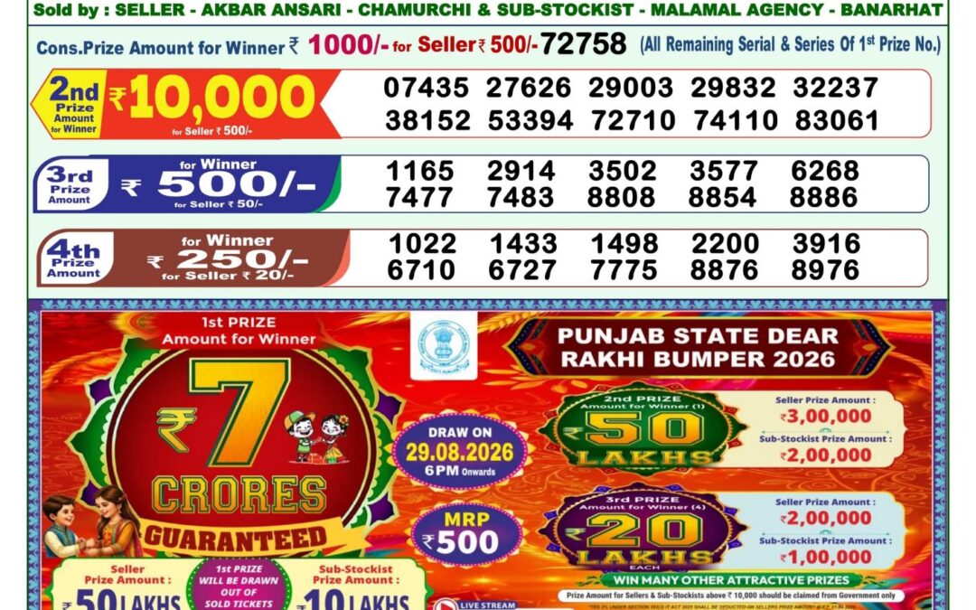 Lottery Sambad 1 PM Result Today 16.08.2026: Check Dear Morning Live Winner List PDF