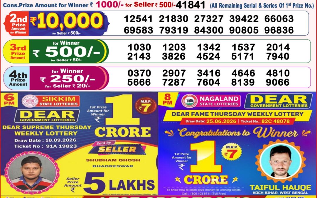 8 PM Lottery Sambad Result Today Live 19.09.26: Check Winning Numbers
