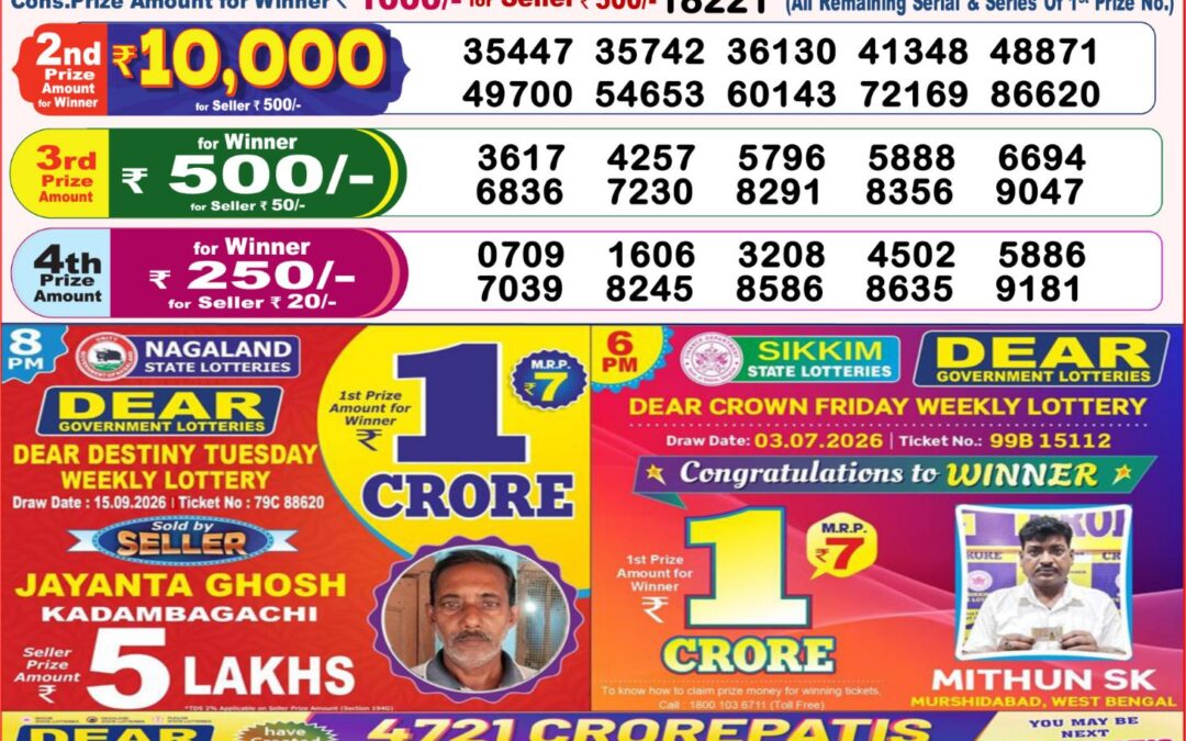 8 PM Lottery Sambad Result Today Live 24.09.26: Check Winning Numbers