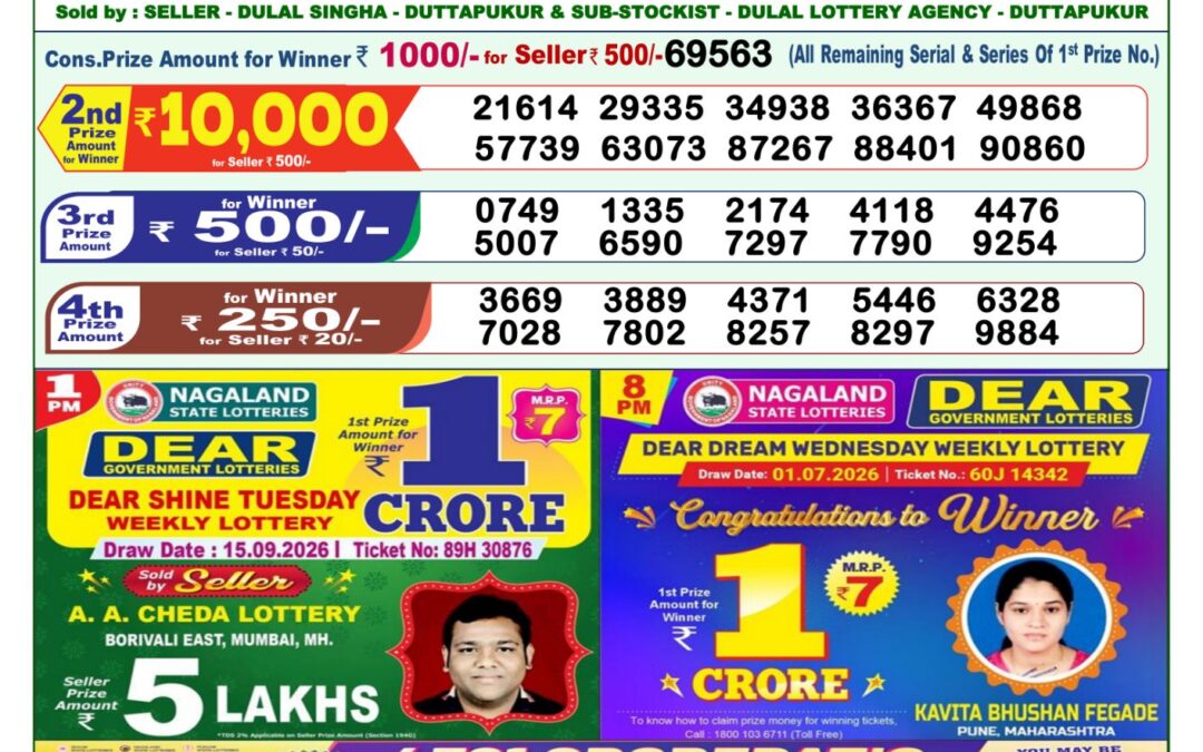 Lottery Sambad 1 PM Result Today 24.09.2026: Check Dear Morning Live Winner List PDF